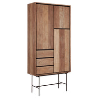 DTP Home Metropole 3 Door Cupboard in Recycled Teakwood Finish