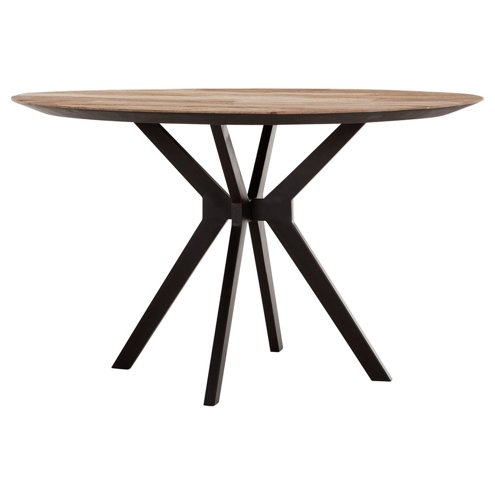 DTP Home Metropole Round Dining Table in Recycled Teakwood Finish