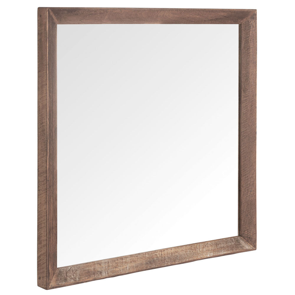  DTP Interiors-DTP Interiors Metropole Square Mirror in Recycled Teakwood-Brown 821 