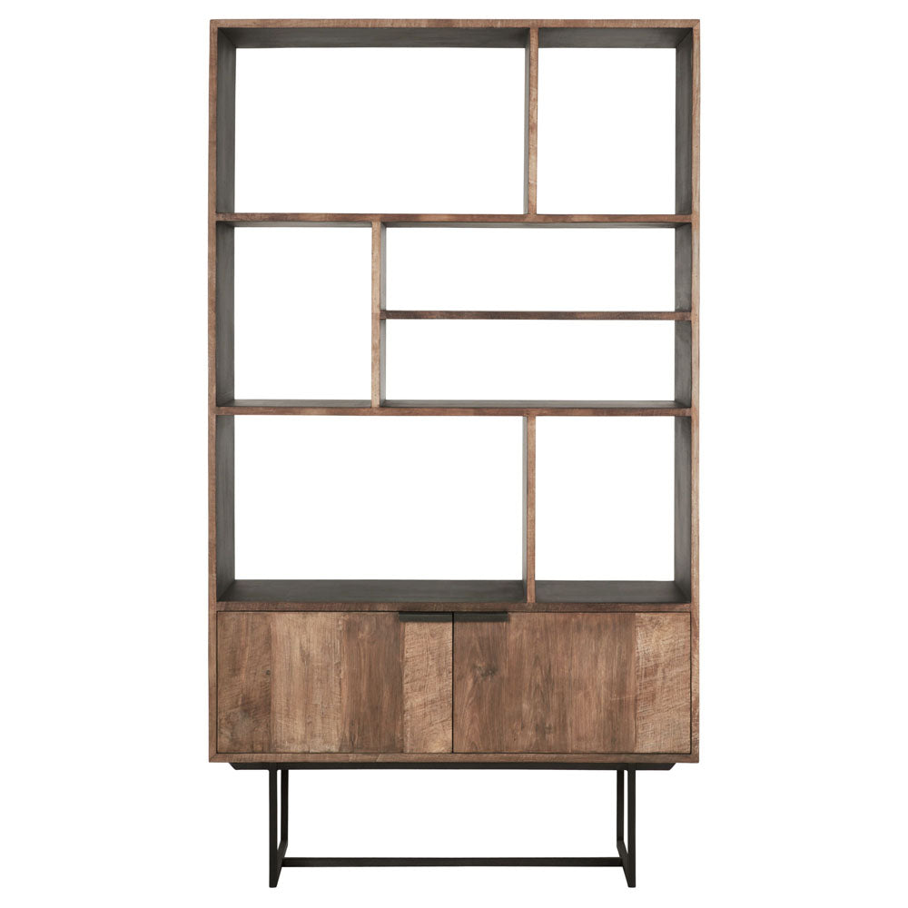  DTP Interiors-DTP Interiors Odeon No.2 Bookcase in Recycled Teakwood-Brown 949 