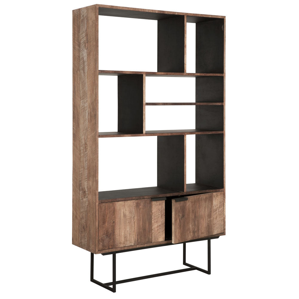  DTP Interiors-DTP Interiors Odeon No.2 Bookcase in Recycled Teakwood-Brown 413 