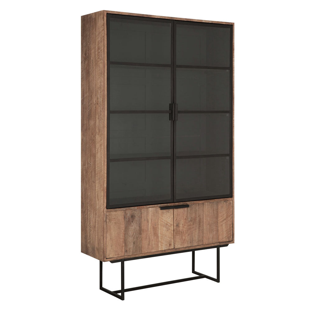  DTP Interiors-DTP Interiors Odeon No.1 High Showcase in Recycled Teakwood-Brown 757 