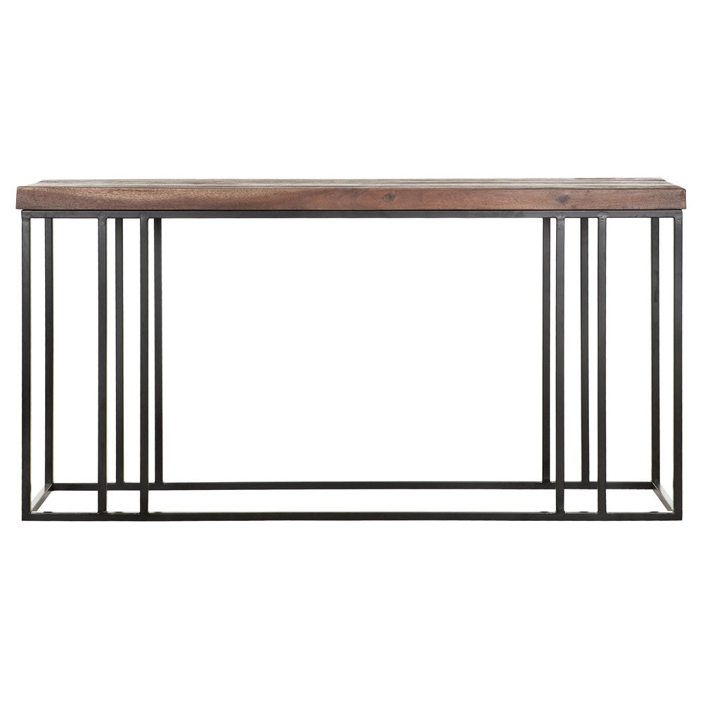  DTP Interiors-DTP Home Timber Console Table in Mixed Wood-Brown 861 
