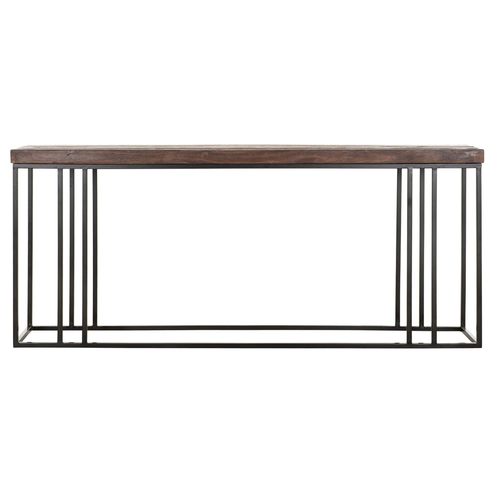  DTP Interiors-DTP Home Timber Console Table in Mixed Wood-Brown 293 