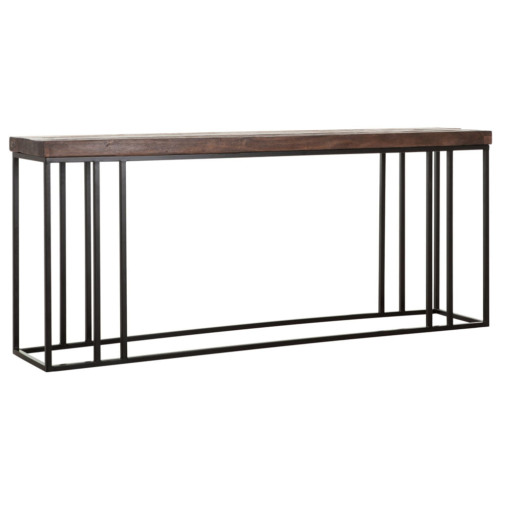  DTP Interiors-DTP Home Timber Console Table in Mixed Wood-Brown 525 