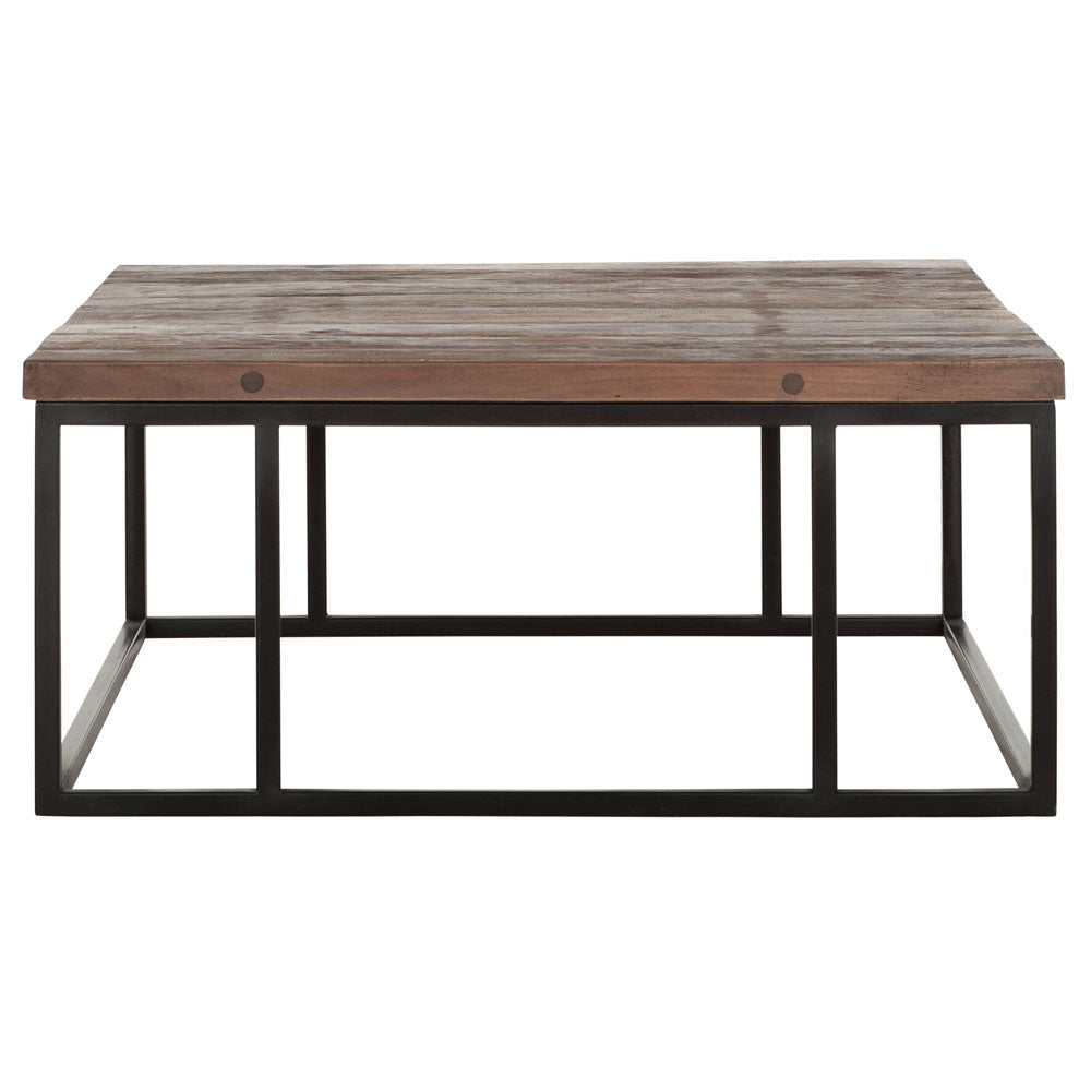  DTP Interiors-DTP Interiors Timber Square Coffee Table in Mixed Wood-Brown 205 