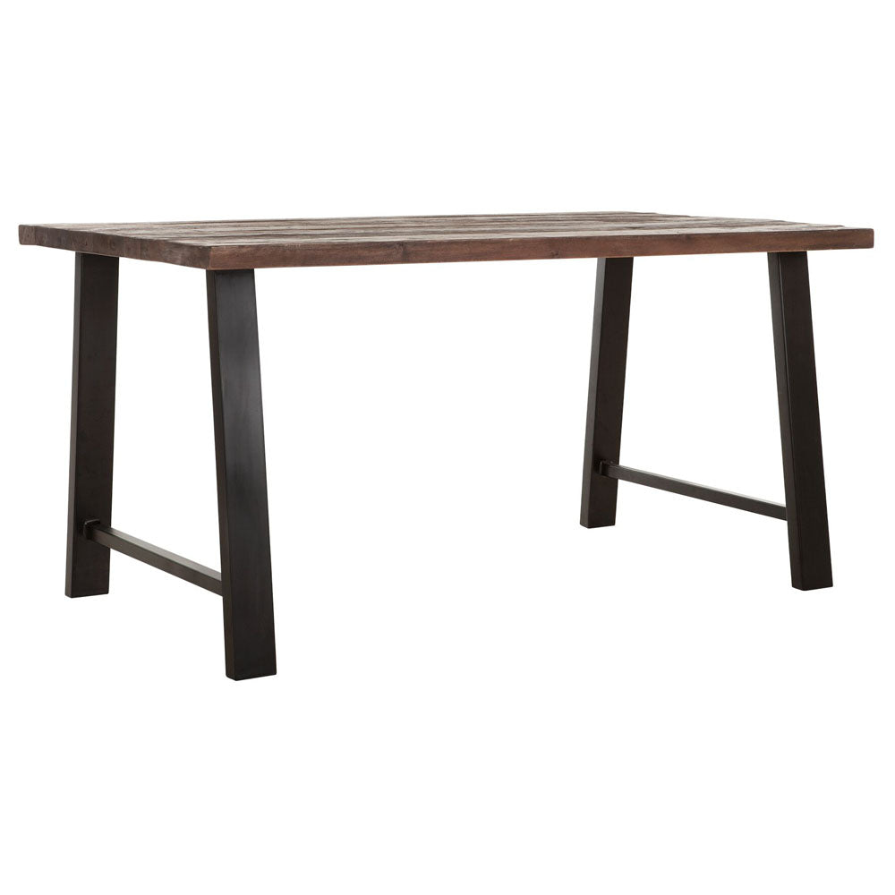  DTP Interiors-DTP Home Timber Rectangular Dining Table in Mixed Wood-Brown 349 