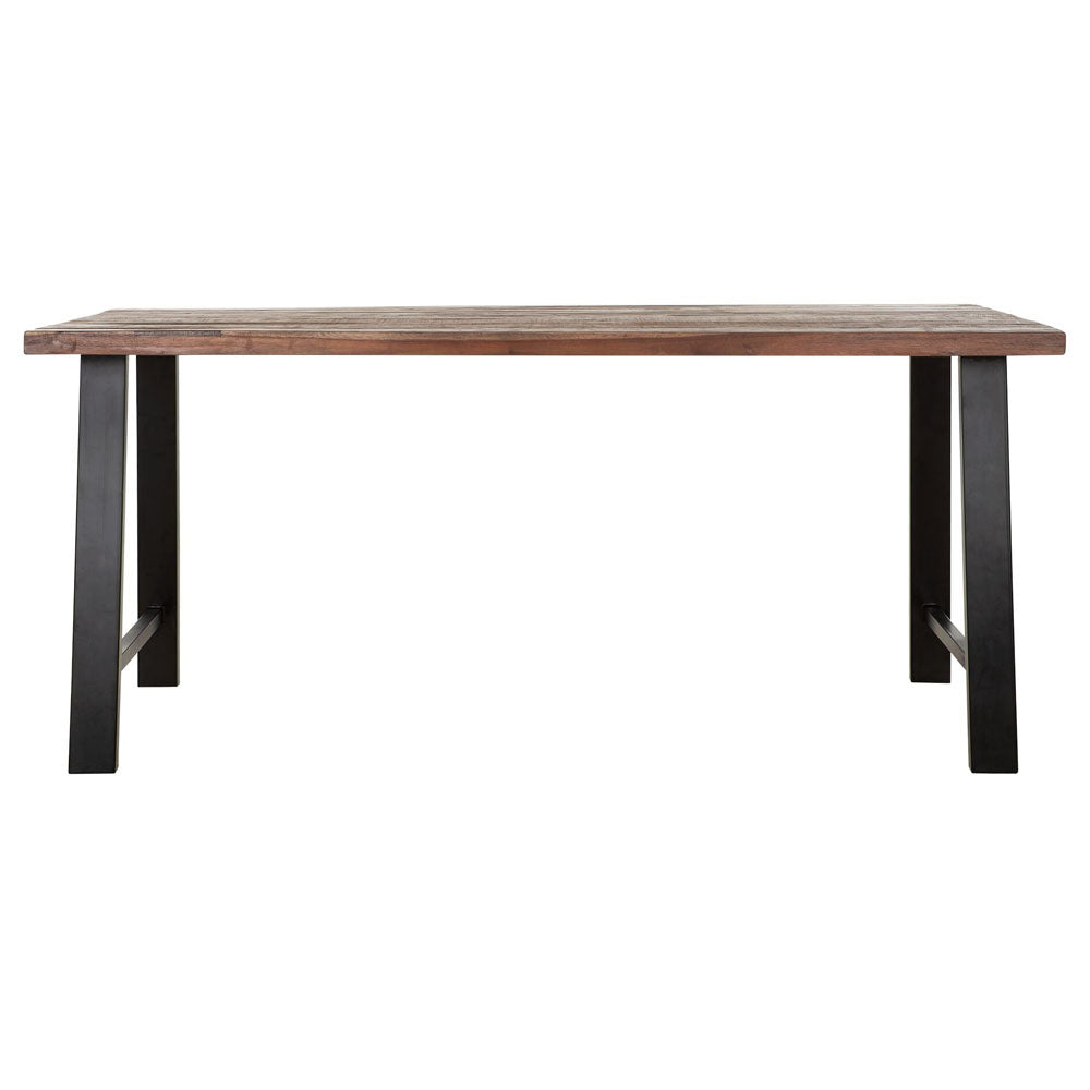  DTP Interiors-DTP Home Timber Rectangular Dining Table in Mixed Wood-Brown 613 