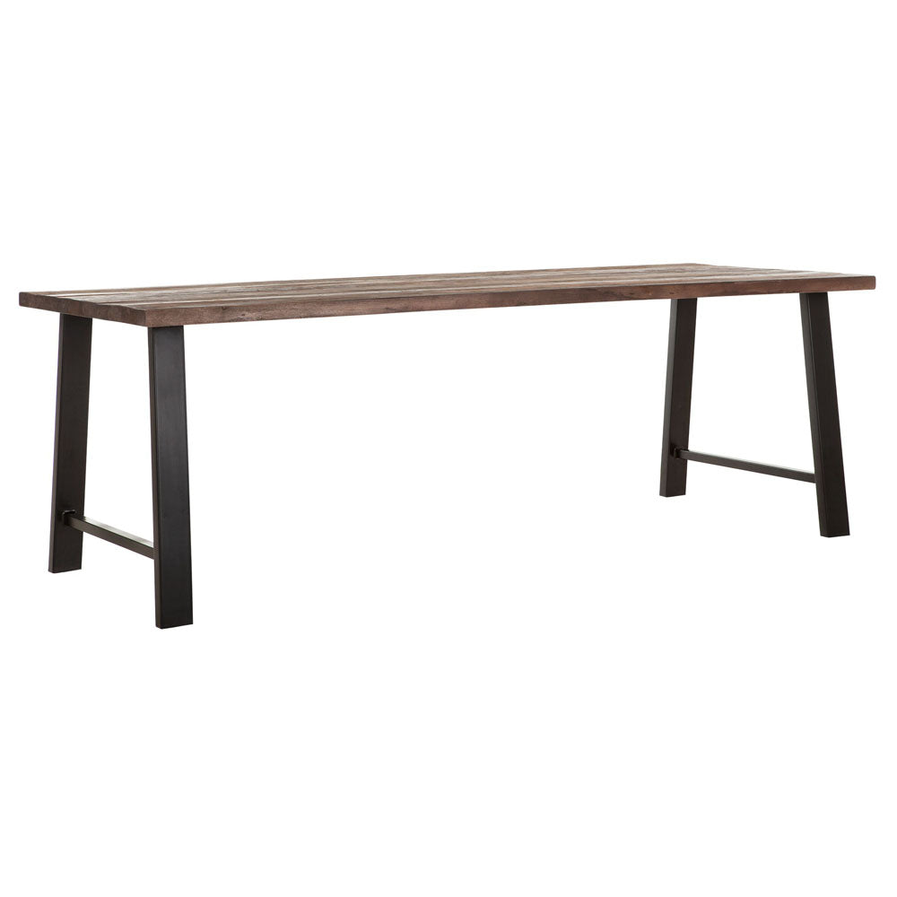  DTP Interiors-DTP Home Timber Rectangular Dining Table in Mixed Wood-Brown 797 