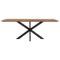 DTP Home Curves Rectangular Dining Table in Recycled Teakwood Finish