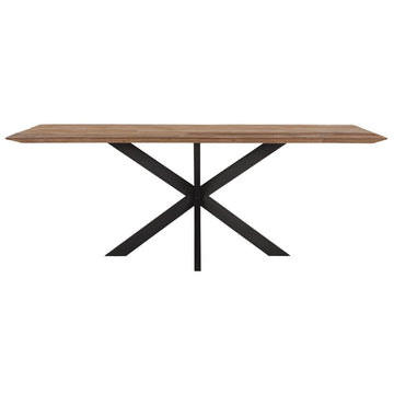 DTP Home Curves Rectangular Dining Table in Recycled Teakwood Finish