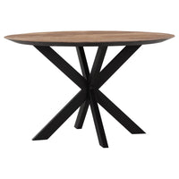 DTP Home Round Dining Table in Recycled Teakwood Finish