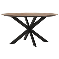 DTP Home Round Dining Table in Recycled Teakwood Finish