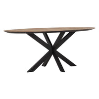 DTP Home Oval Dining Table in Recycled Teakwood Finish