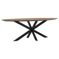 DTP Home Oval Dining Table in Recycled Teakwood Finish