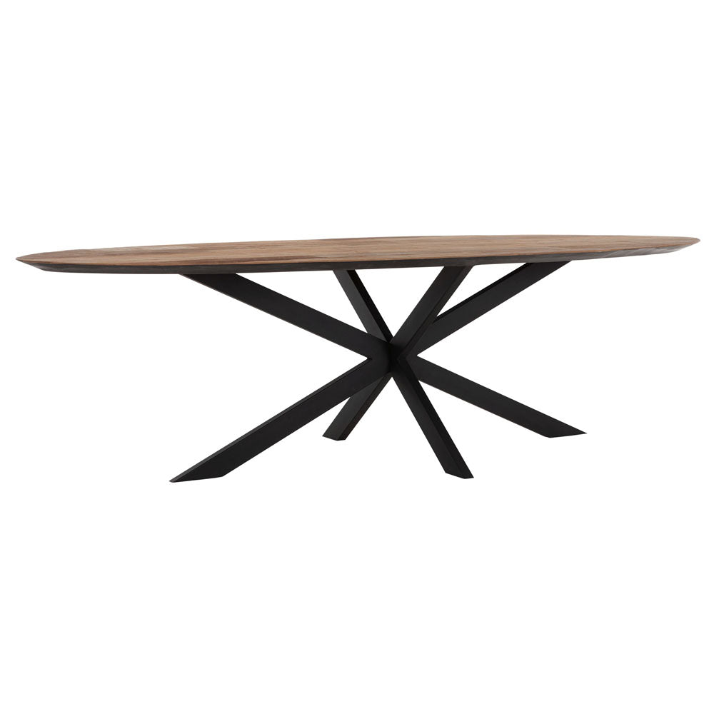 DTP Home Oval Dining Table in Recycled Teakwood Finish