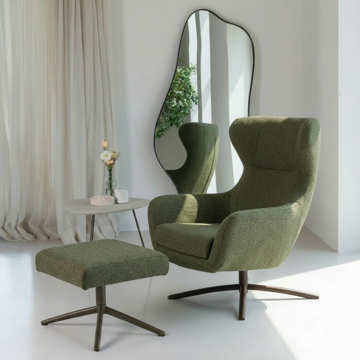 Layla Green Monza Melange Footstool - Anodic Brown