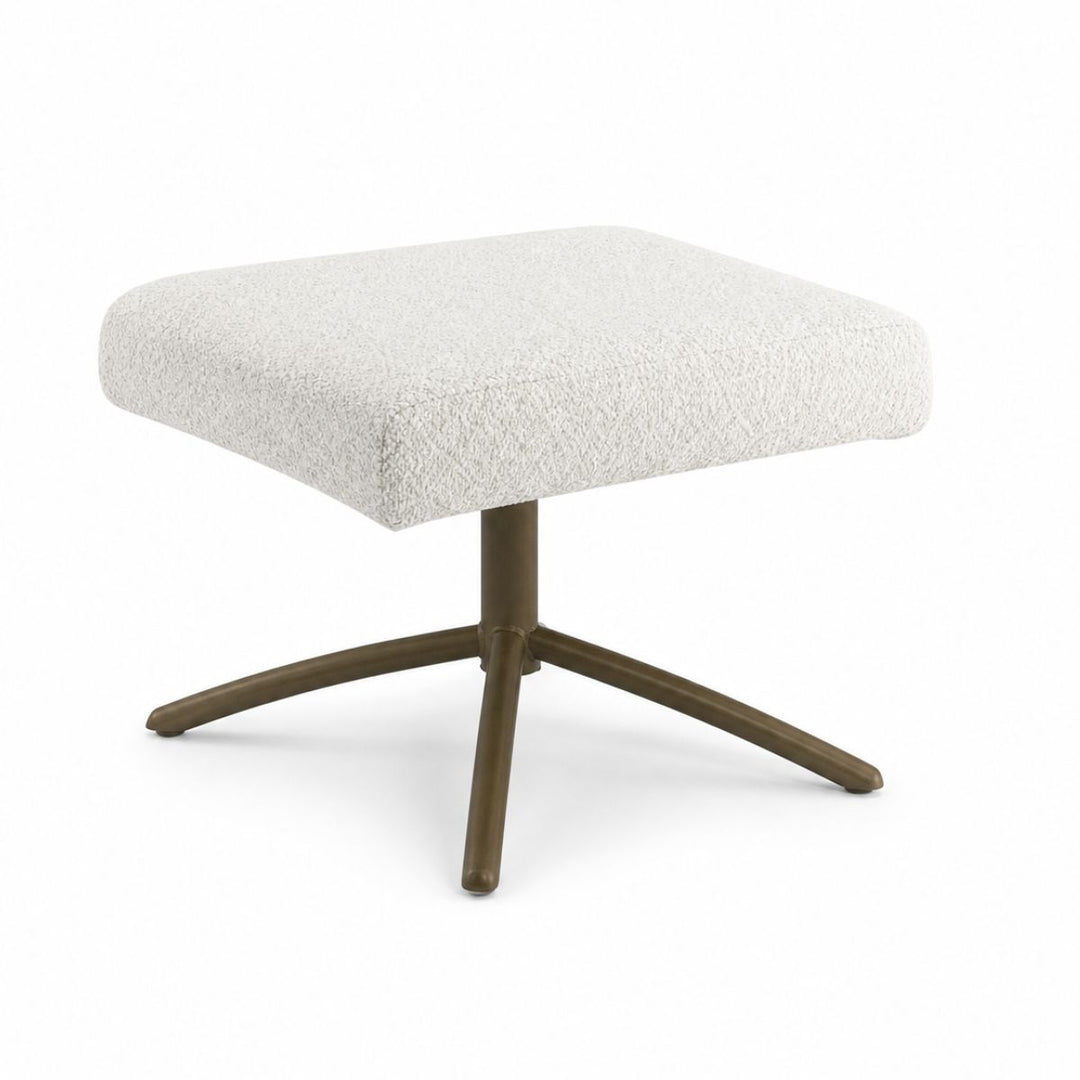 Layla Beige Monza Melange Footstool - Anodic Brown