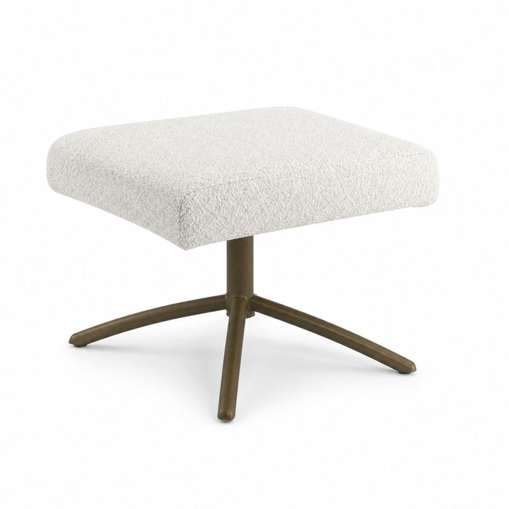 Layla Beige Monza Melange Footstool - Anodic Brown