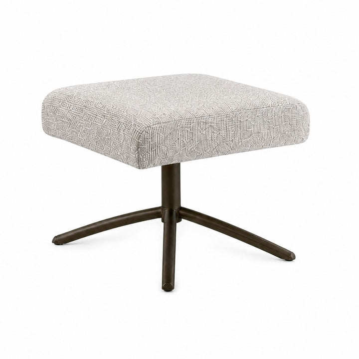 Layla Cream Monza Footstool - Anodic Brown