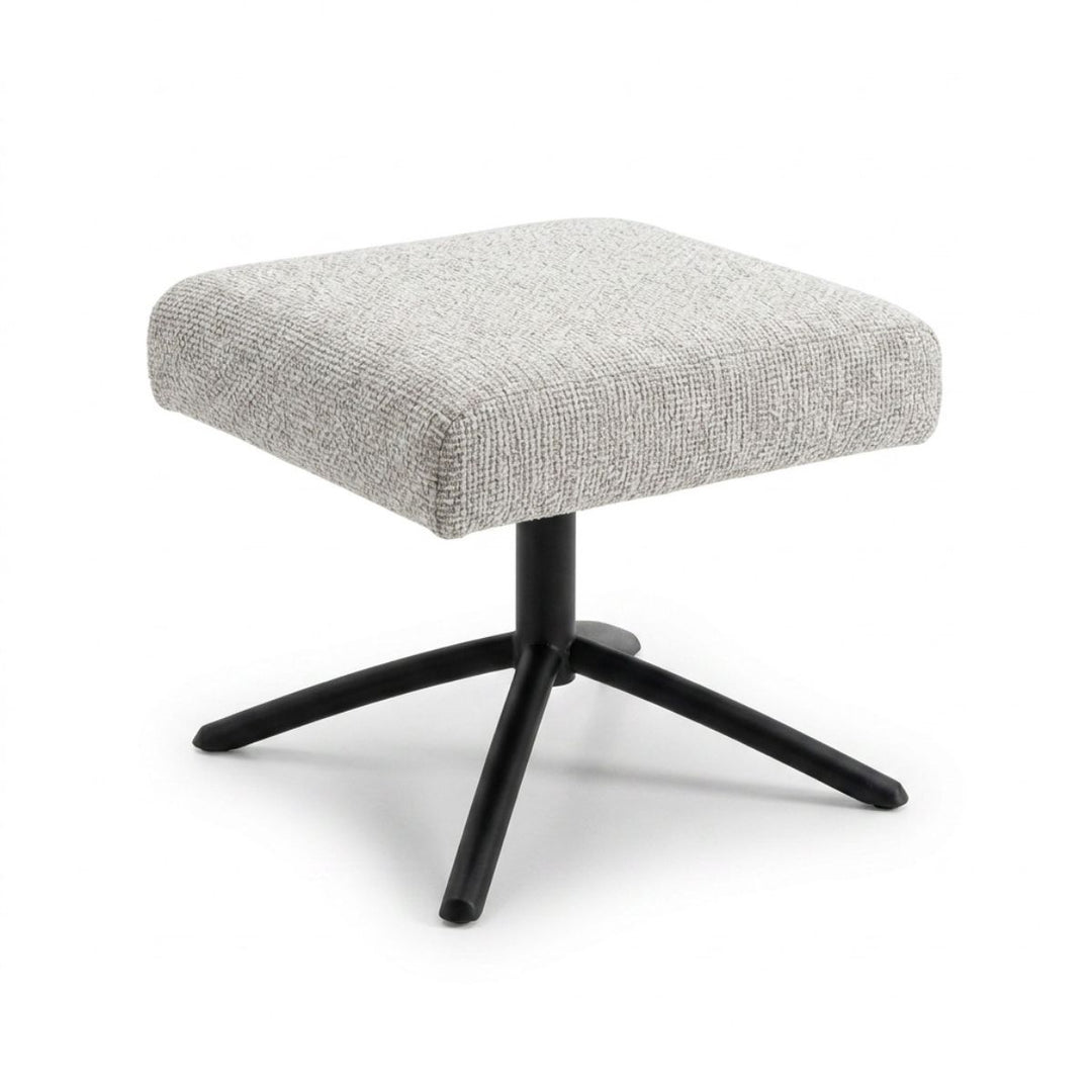Layla Cream Monza Footstool - Black
