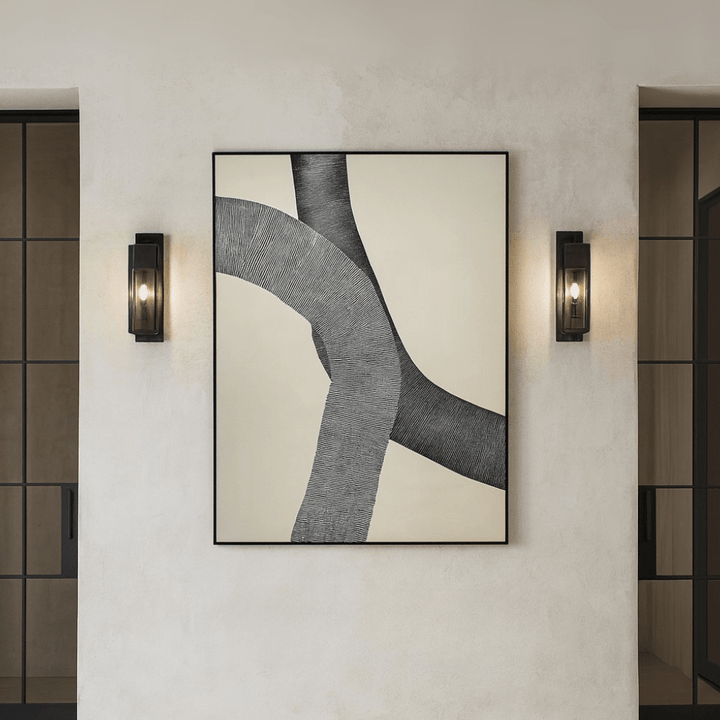Mind Maze Oil Painting - Grey & Cream LiangAndEimil 2