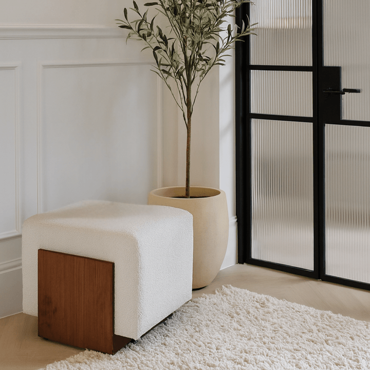 Warwick Stool - Boucle Sand & Classic Brown LiangAndEimil 2