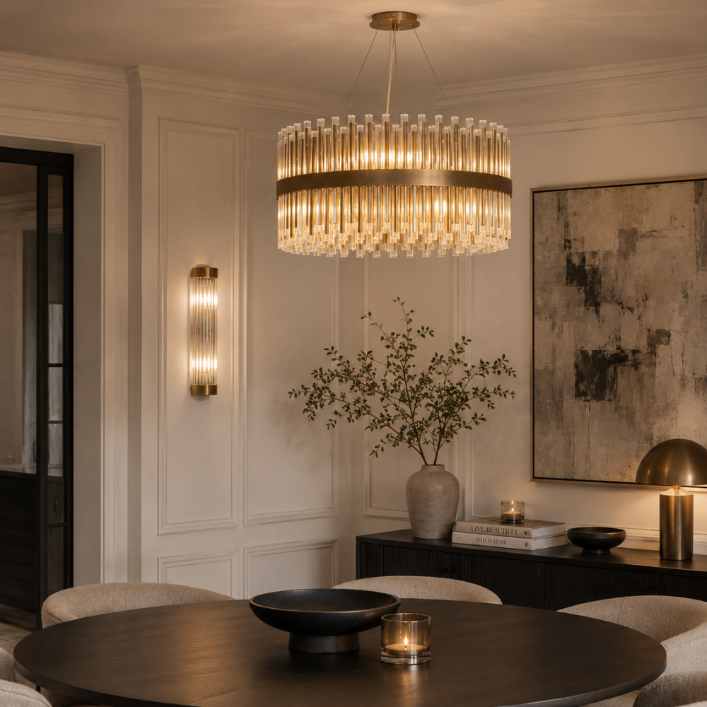 Colmar Chandelier - Antique Brass