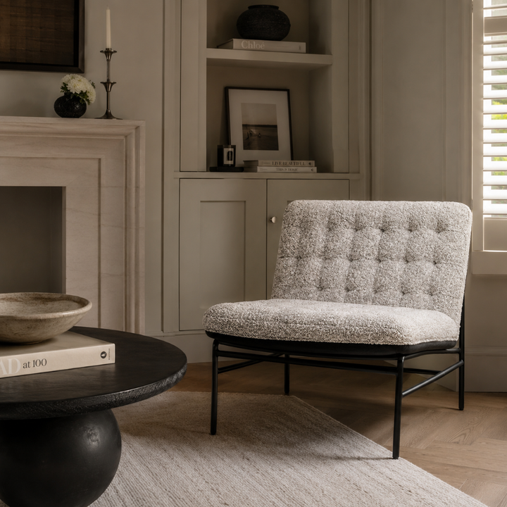 Libourne Boucle Accent Chair - Natural