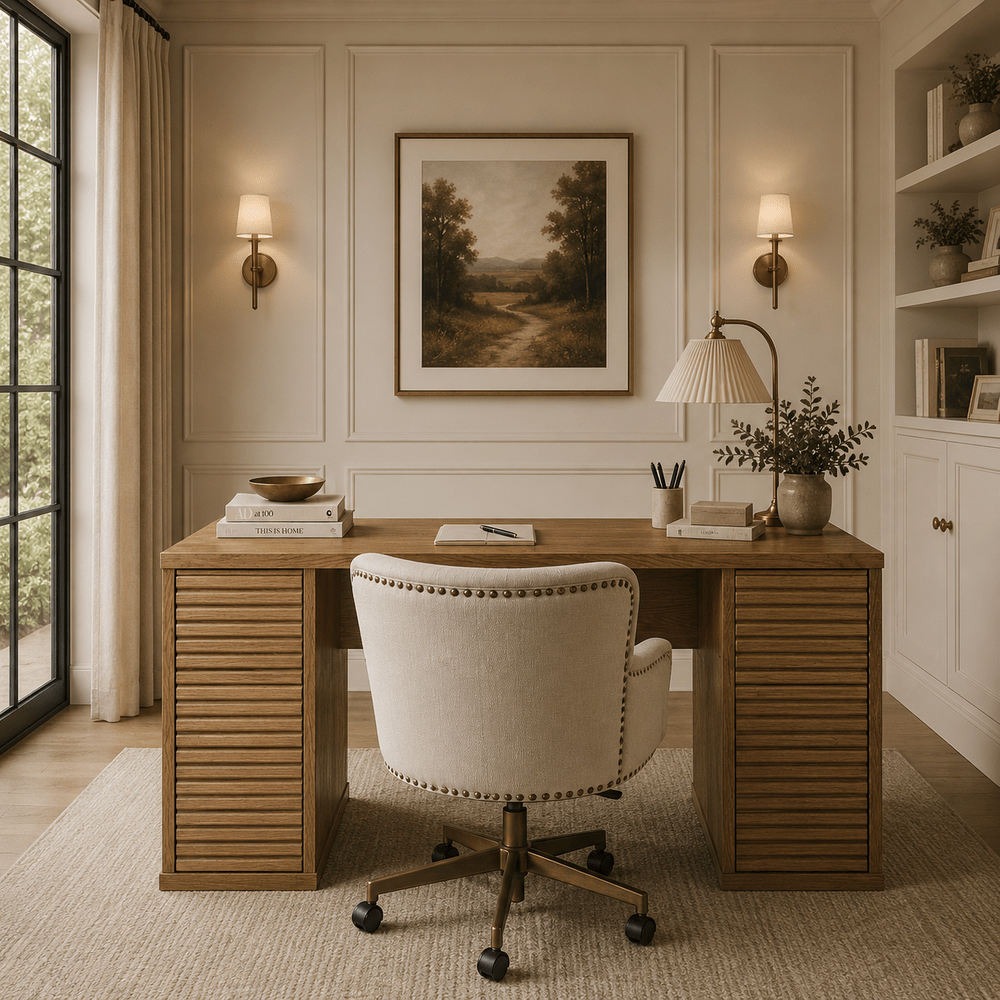 Charlton Desk - Ribbed Walnut