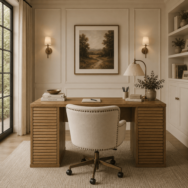 Charlton Desk - Ribbed Walnut