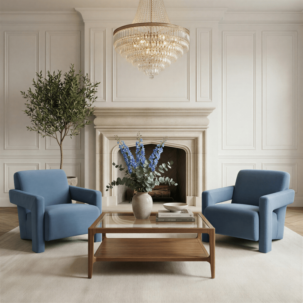 Apex Angular Armchair (Crib 5) - Blue