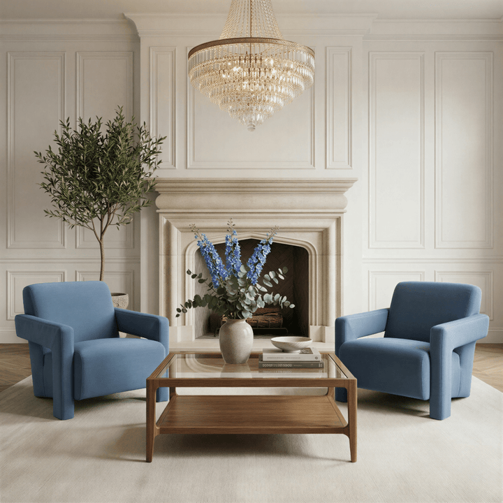 Apex Angular Armchair (Crib 5) - Blue