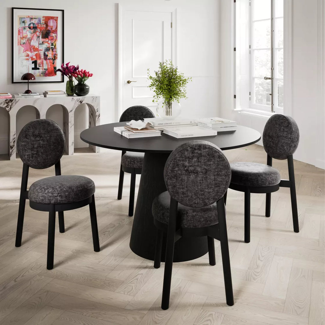 Margot Velvet Chenille Set of 2 Dining Chairs - Monument