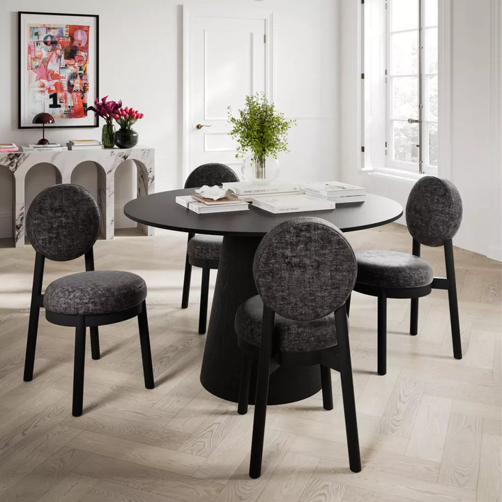 Margot Velvet Chenille Set of 2 Dining Chairs - Monument