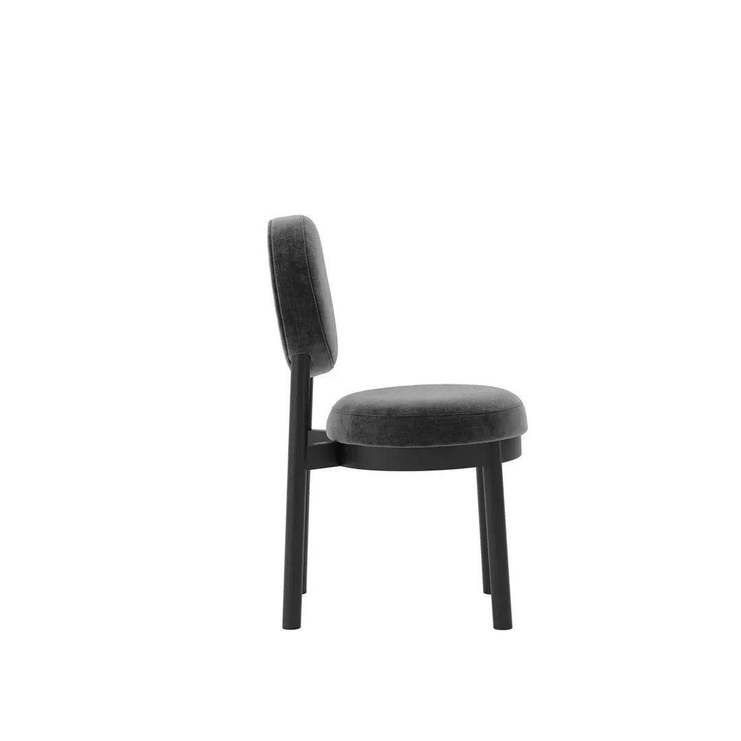 Margot Velvet Chenille Set of 2 Dining Chairs - Monument