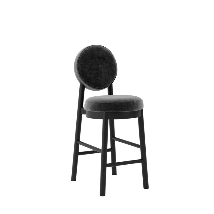Margot Velvet Chenille Counter Stool - Monument