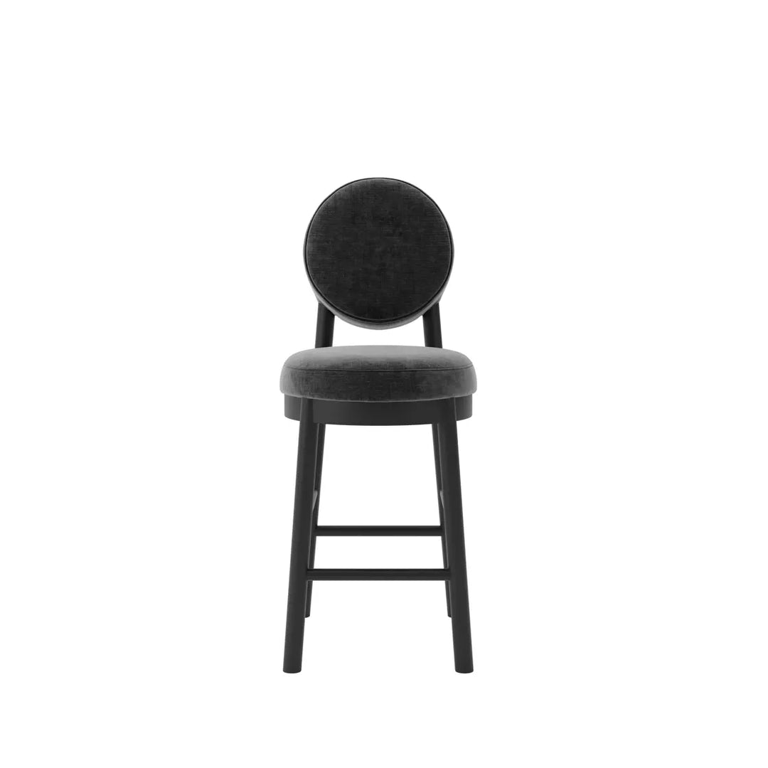 Margot Velvet Chenille Counter Stool - Monument