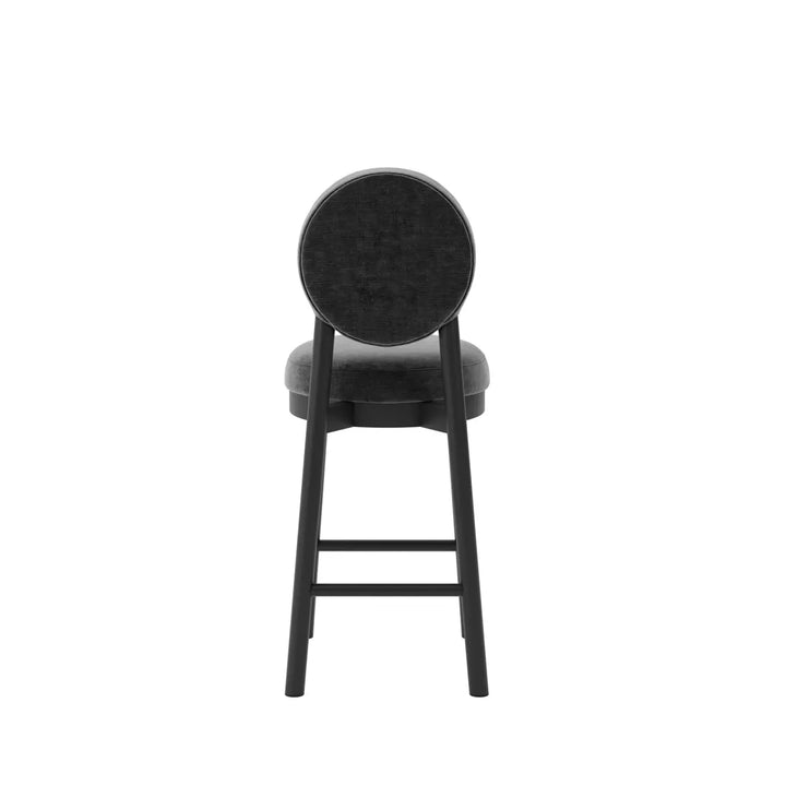 Margot Velvet Chenille Counter Stool - Monument