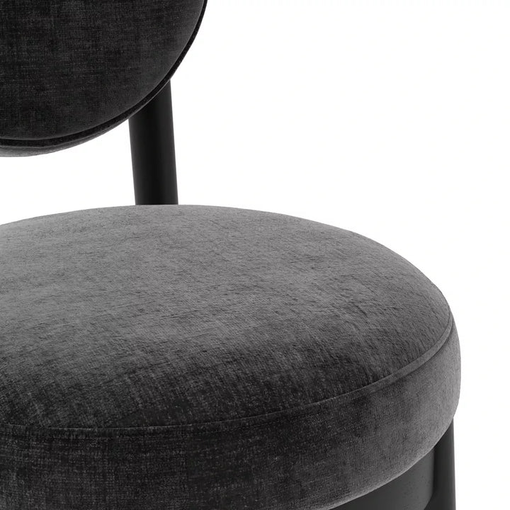 Margot Velvet Chenille Counter Stool - Monument