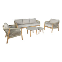 Maze Outdoor Martinique Rope Weave Sofa Set in Acacia & Rope