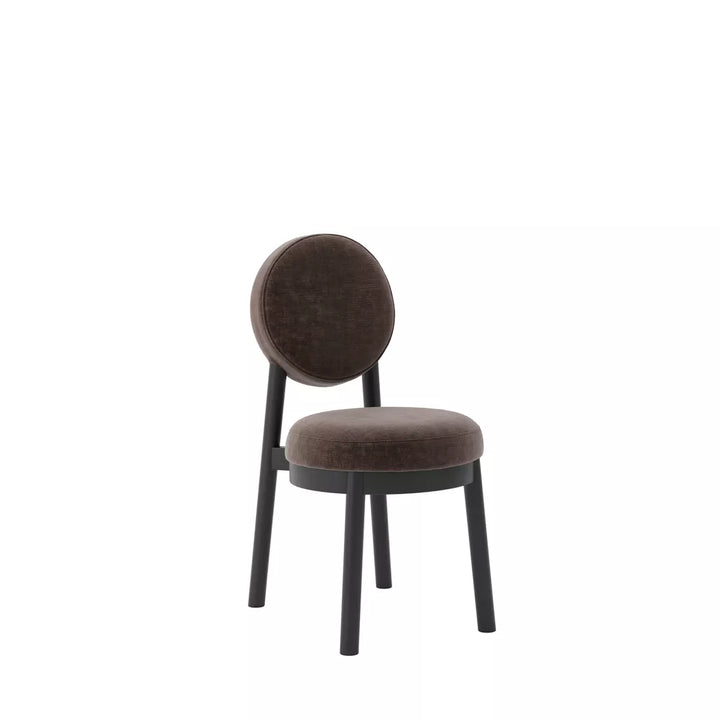 Margot Velvet Chenille Set of 2 Dining Chairs - Treacle