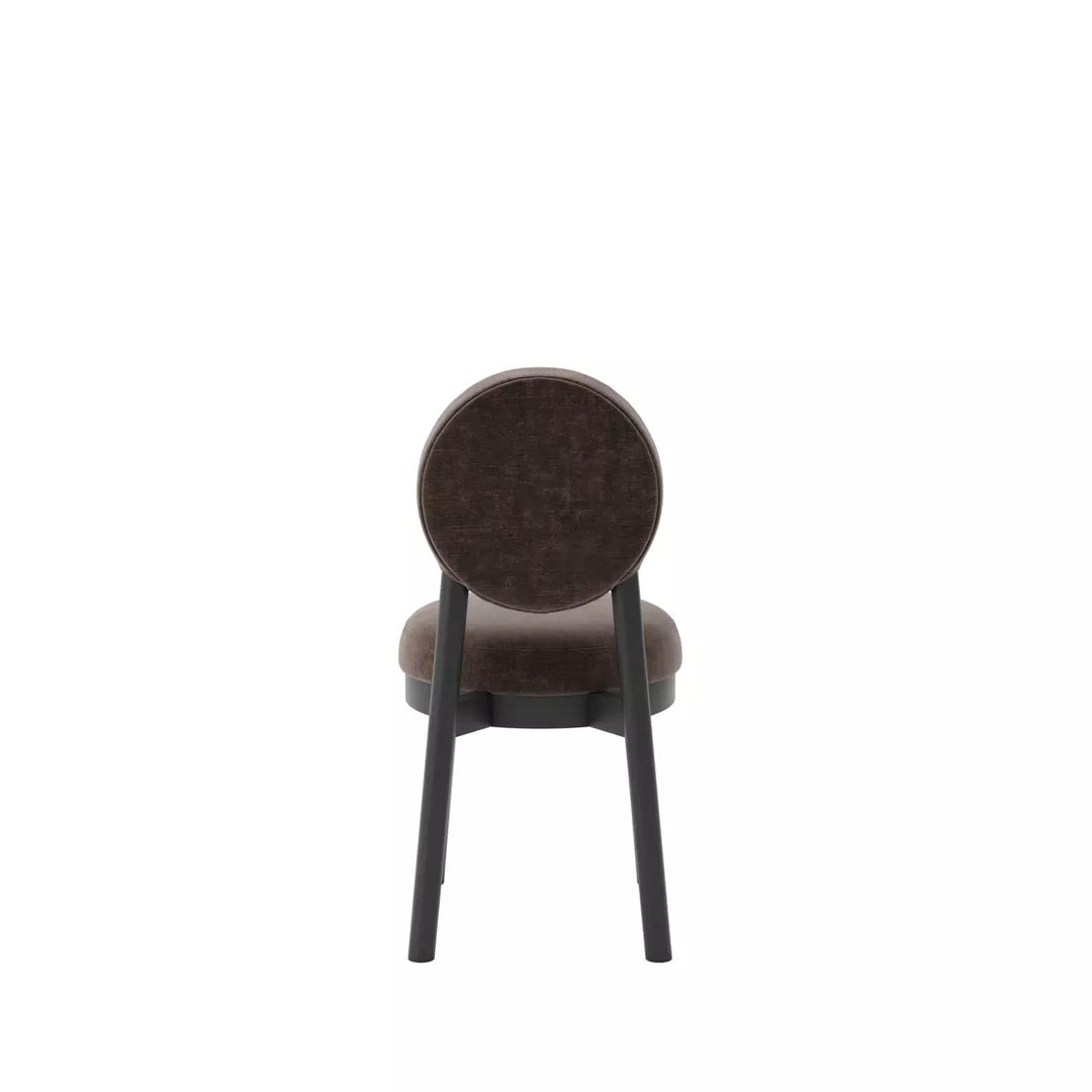 Margot Velvet Chenille Set of 2 Dining Chairs - Treacle