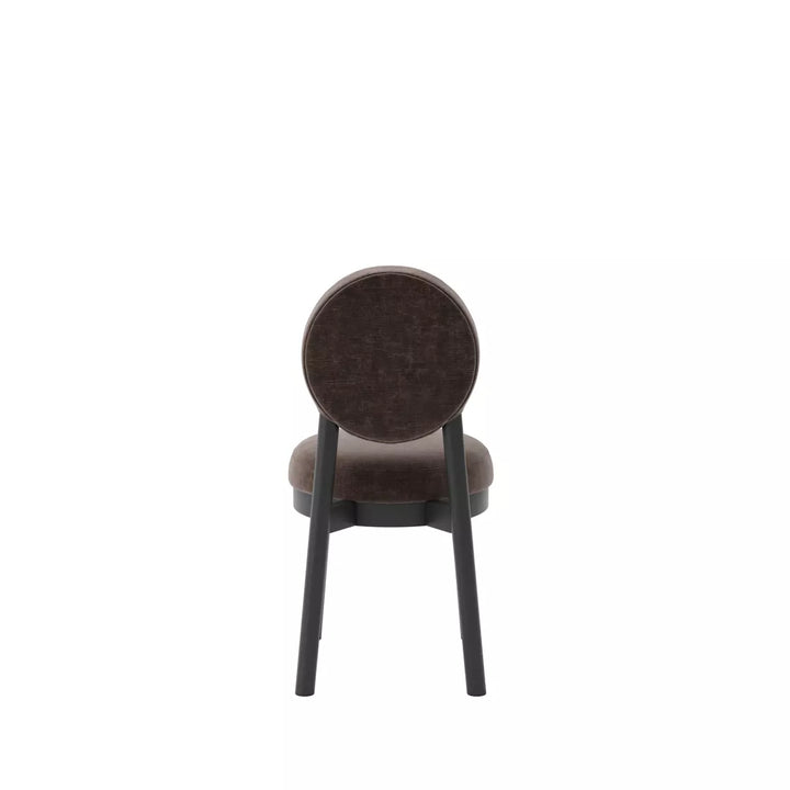 Margot Velvet Chenille Set of 2 Dining Chairs - Treacle