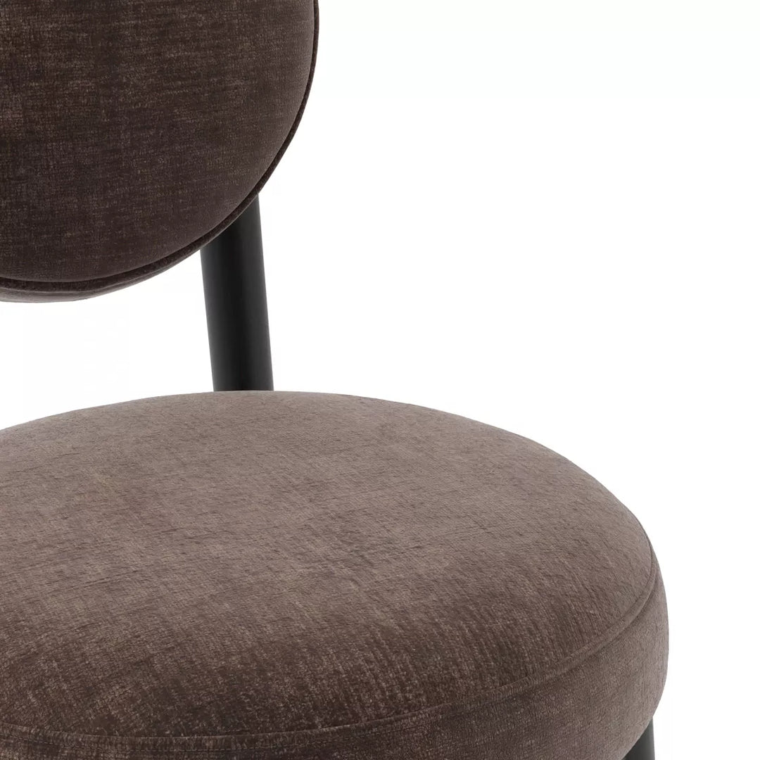 Margot Velvet Chenille Set of 2 Dining Chairs - Treacle