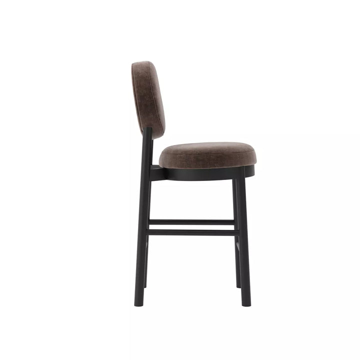 Margot Velvet Chenille Counter Stool - Treacle