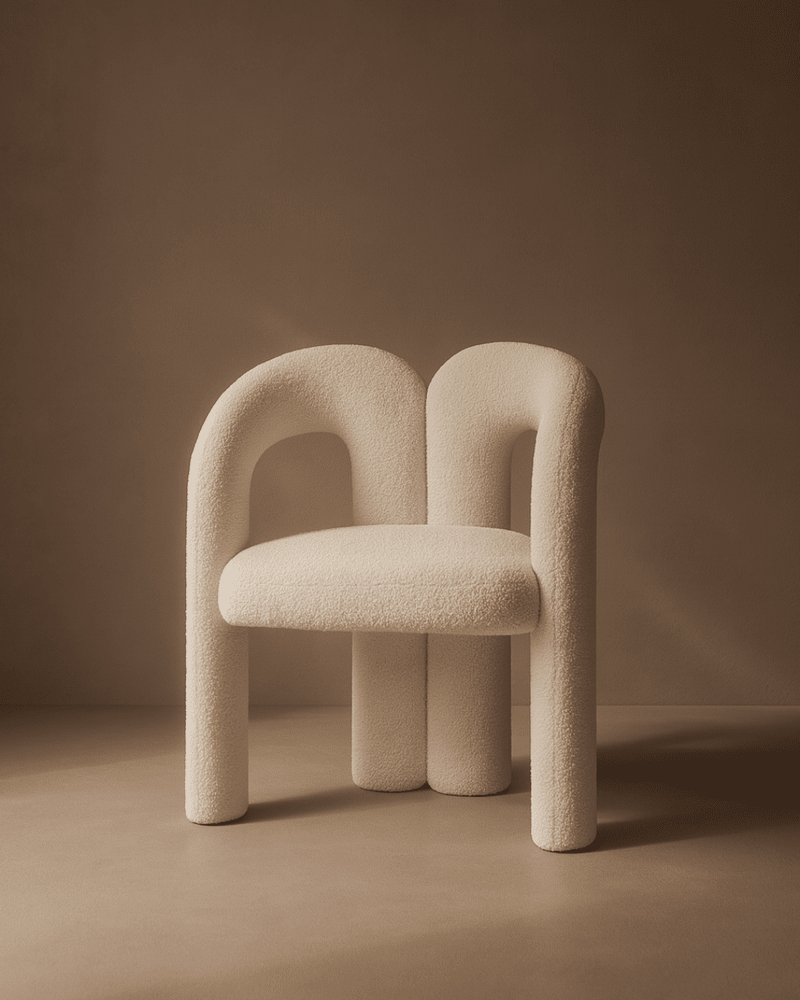 Mavis Dining Chair - Chex Polar Bouclé Tommy Franks 2