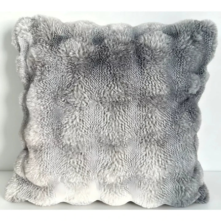 Hackney Faux Fur Melange Cushion 50x50cm - Mink