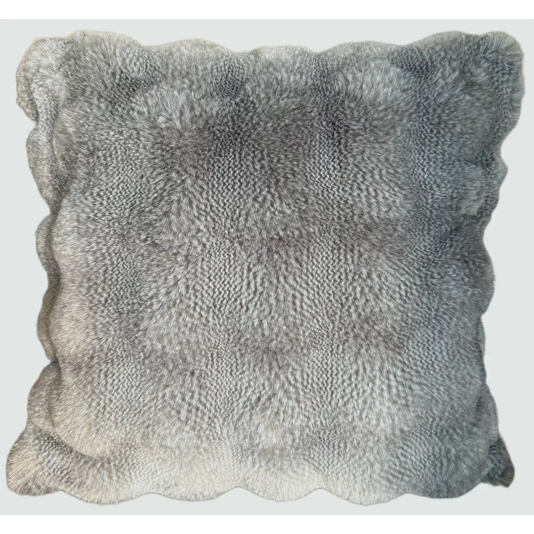 Hackney Faux Fur Melange Cushion 50x50cm - Mink