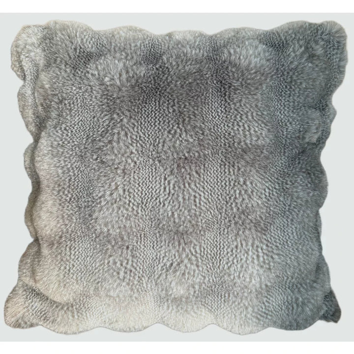 Hackney Faux Fur Melange Cushion 50x50cm - Mink